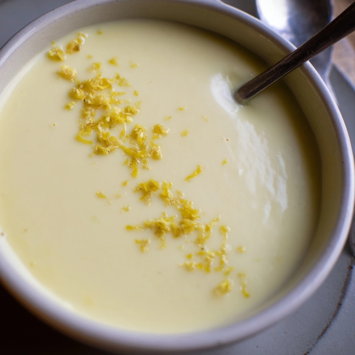 Silky, chilled Lemon Posset dessert: a refreshing blend of zesty citrus and sweet cream.