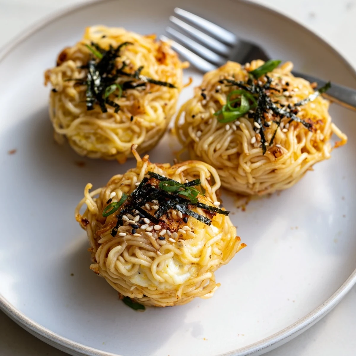 Savory Japanese Ramen Egg Muffins baked until golden, perfect for breakfast or brunch.