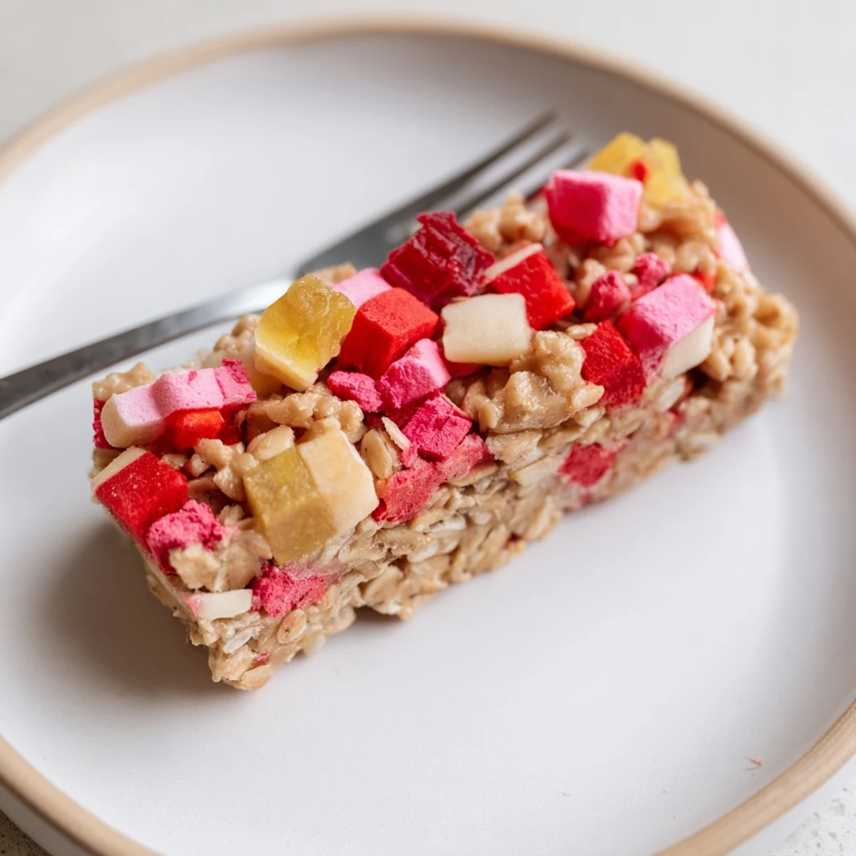 Delightful freeze-dried candy mash-up on chewy bars, perfect for sweet tooth cravings.