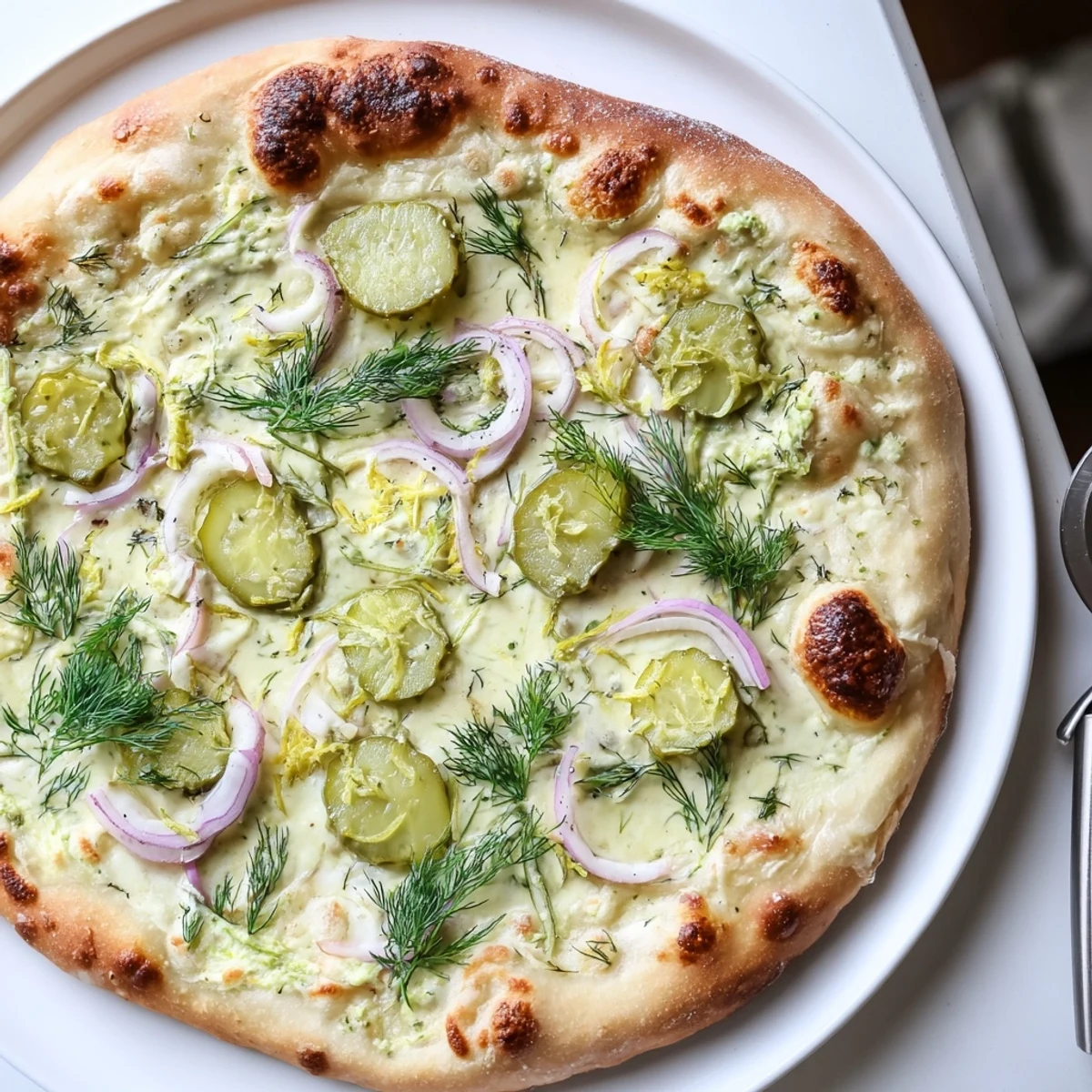 Pickle Pizza Crème Fraîche Dill