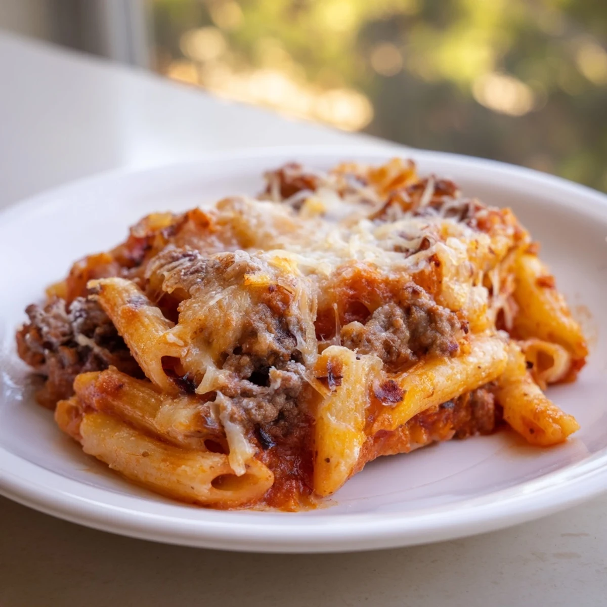 Cheesy Beef Penne Bake