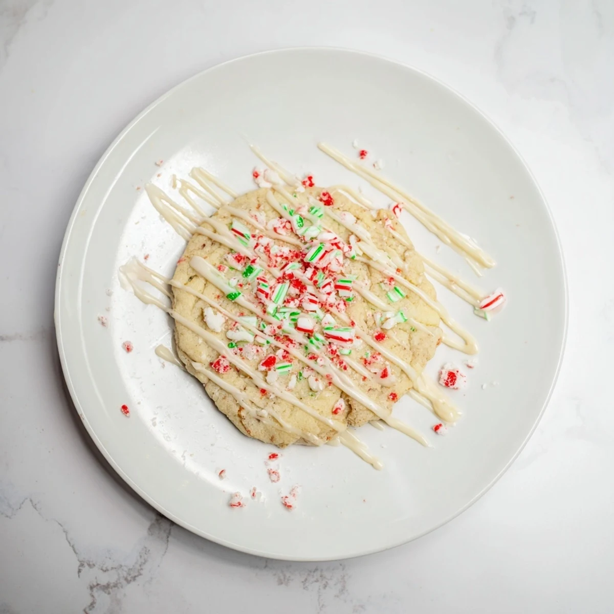 Soft, freshly baked White Chocolate Peppermint Bark Cookies, boasting visible white chocolate chips and crushed candy canes.