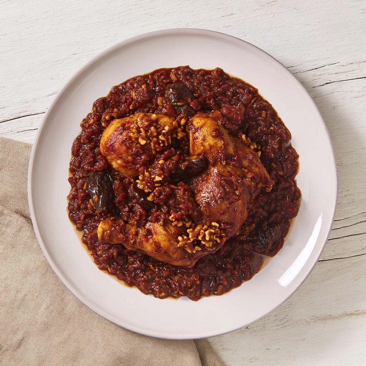 Budget Fesenjan Chicken Thighs