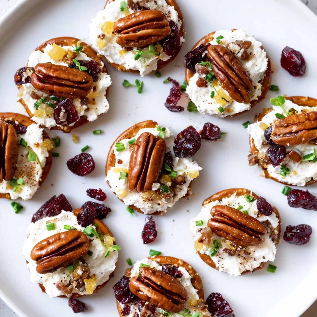 Festivities begin with these Rocket Fuel New Years Eve Treats, topped with pecans and spicy jalapeños.