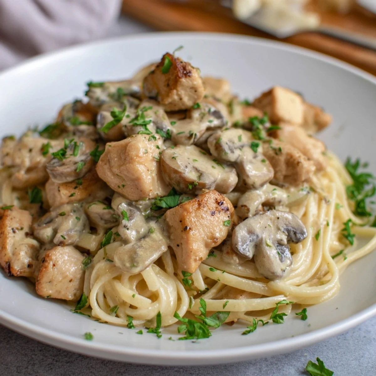 Creamy Mushroom Chicken Pasta