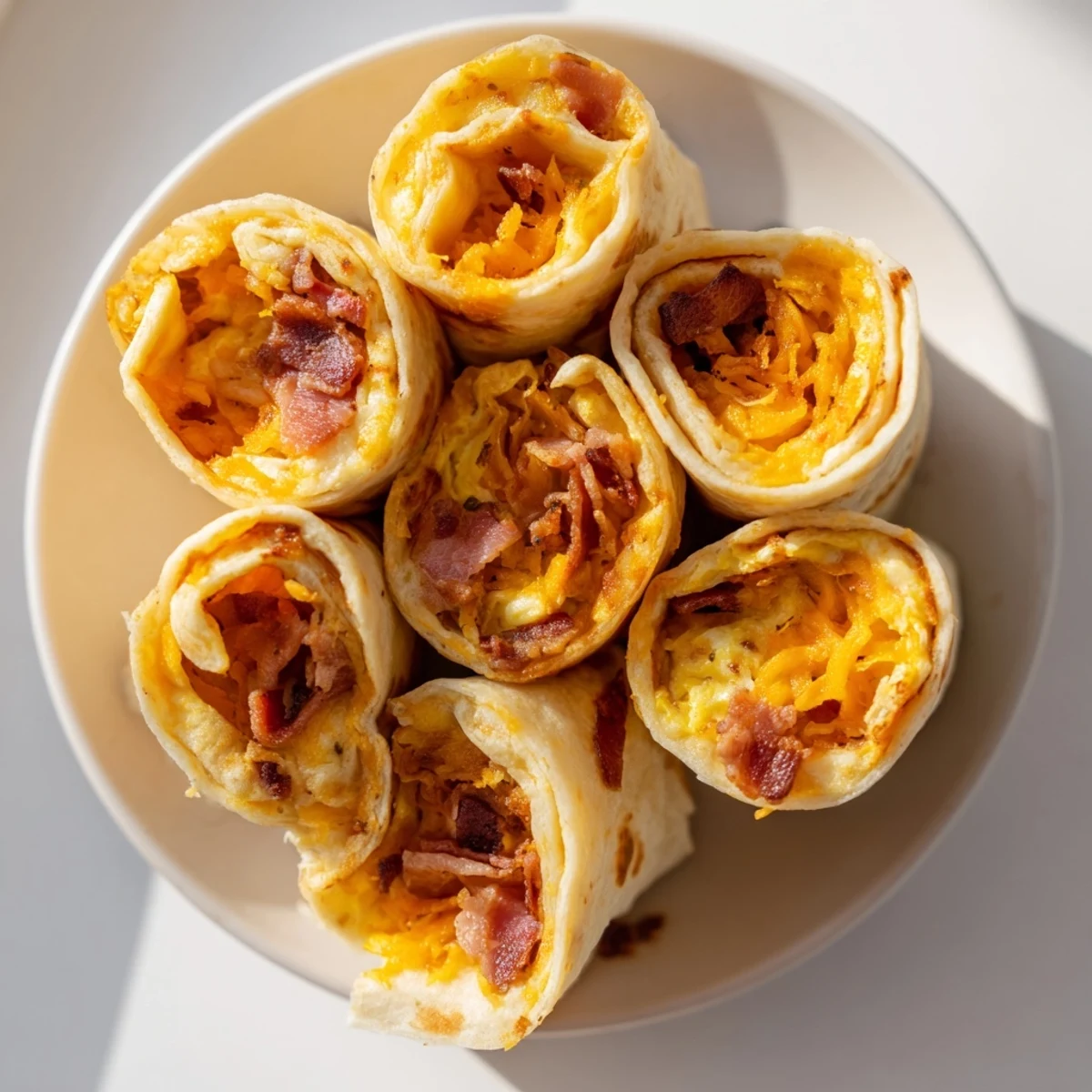 Warm and savory B.E.C. breakfast bites with crispy bacon and melted cheddar, perfect morning treat.