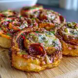 Pizza Pinwheels with Mozzarella
