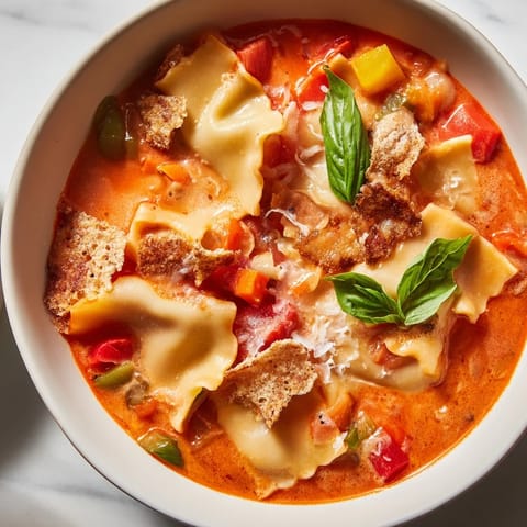 Lasagne Soup Mushroom Crisp