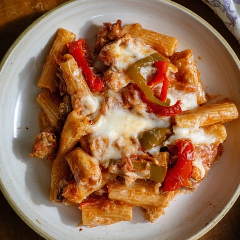 Baked Rigatoni Sausage Peppers