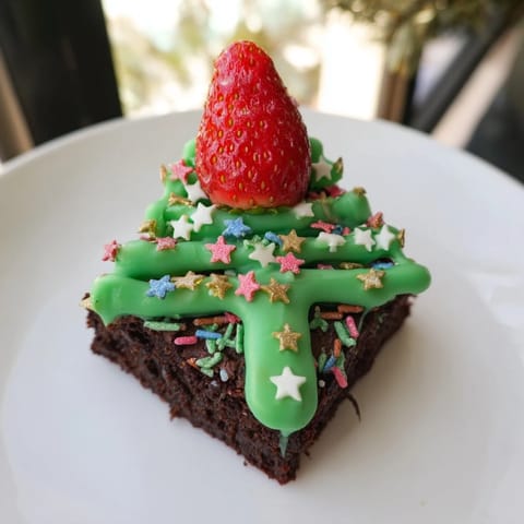 Express Christmas Tree Brownies