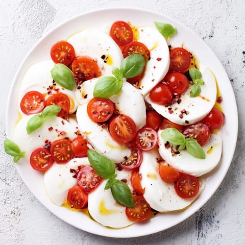 Beautiful star-shaped Caprese skewers: a close-up shows juicy tomatoes, cheese, and herbs for a refreshing appetizer.