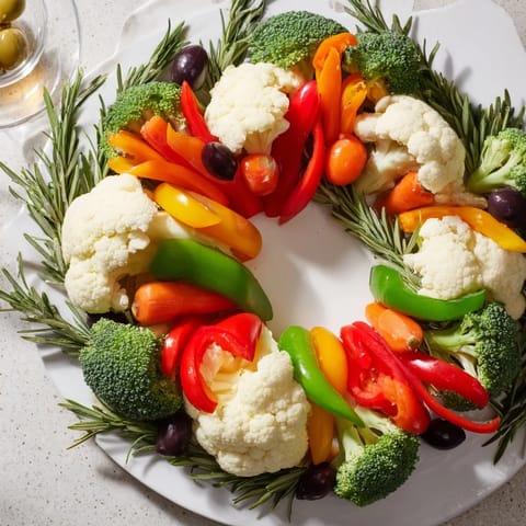 Festive Garland Veggie Wreath