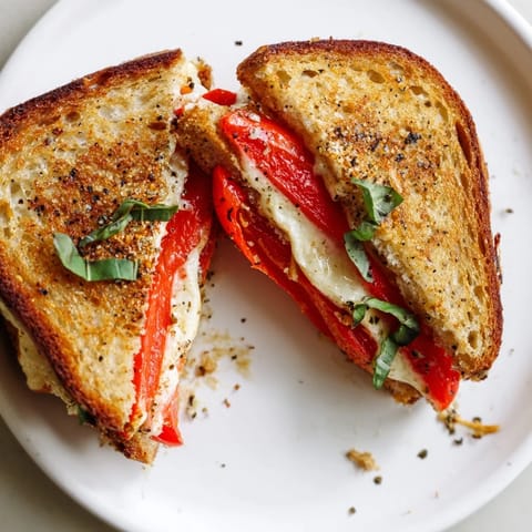 Roasted red pepper grilled cheese