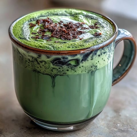 Black Sesame Matcha Latte