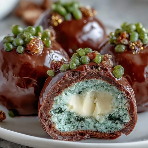 Festive green Oreo truffle balls coated in white chocolate with a vibrant green hue, perfect for St. Patrick's Day celebrations.