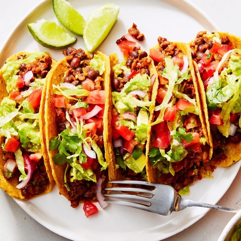 Savory black bean tacos ready in 25 minutes, perfect for a weeknight meal.