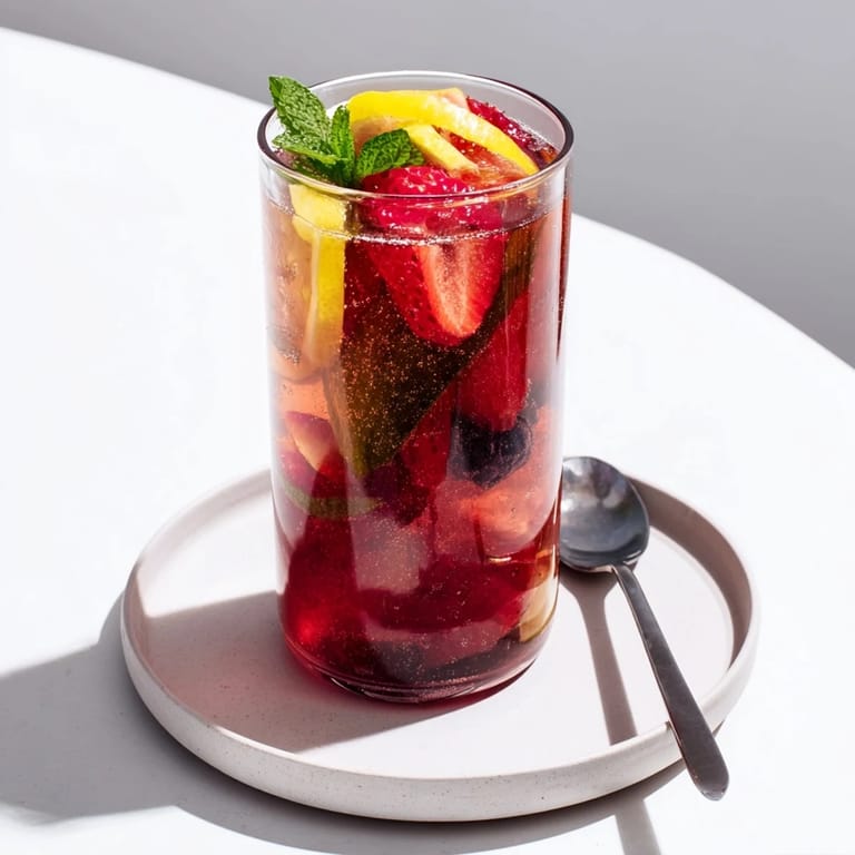 Homemade kombucha-style mocktails, fizzing with spices and fresh herbs for a delightful drink.