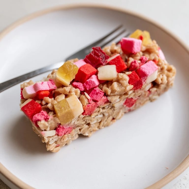 Delightful freeze-dried candy mash-up on chewy bars, perfect for sweet tooth cravings.