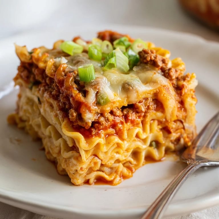 Explore the bold flavors of Spicy Ramen Lasagna, a fusion dish delightfully baked.