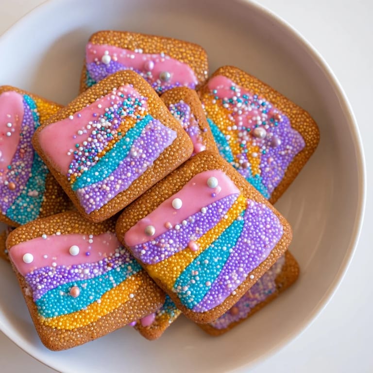 Freshly baked sugar cookies get a delightful drizzle of sweet icing, ready to eat now.