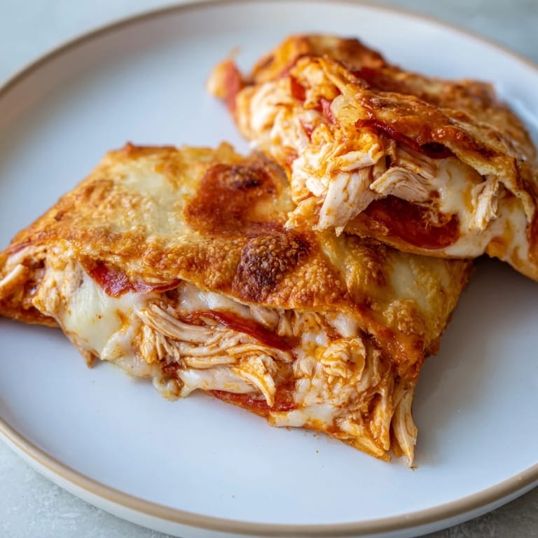 A close up of freshly grilled Leftover Pizza Grilled Cheese, a creative use of yesterday's pizza!