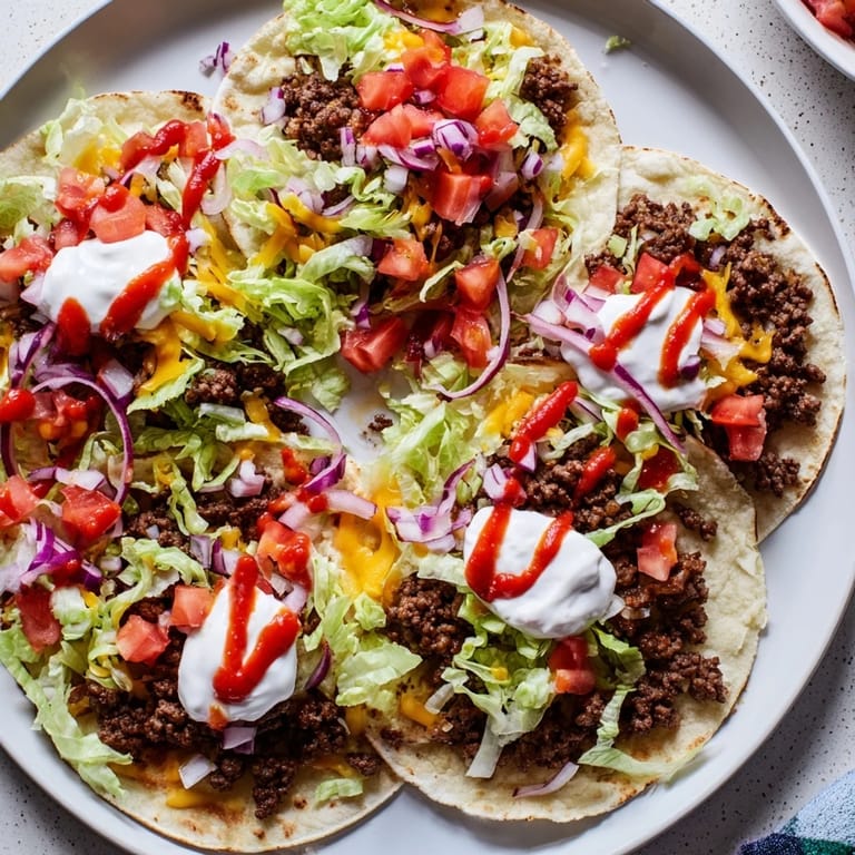 A close-up shot of sizzling Crispy Smash Tacos, perfectly crisped, ready for a satisfying bite.