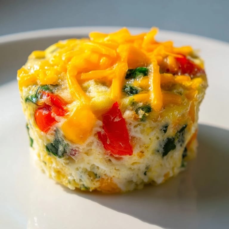 A close-up of savory customizable egg muffins, showcasing the perfect, fluffy texture with delicious mix-ins.