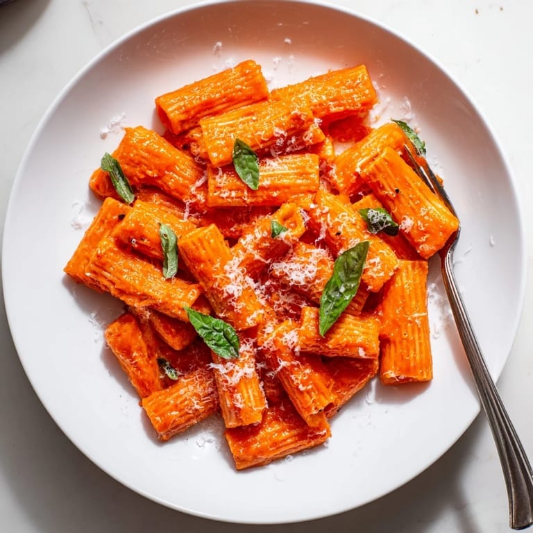Steaming bowl of pasta tossed with vibrant Hidden Veggie Tomato Pasta Sauce, topped with fresh basil and grated Parmesan.  