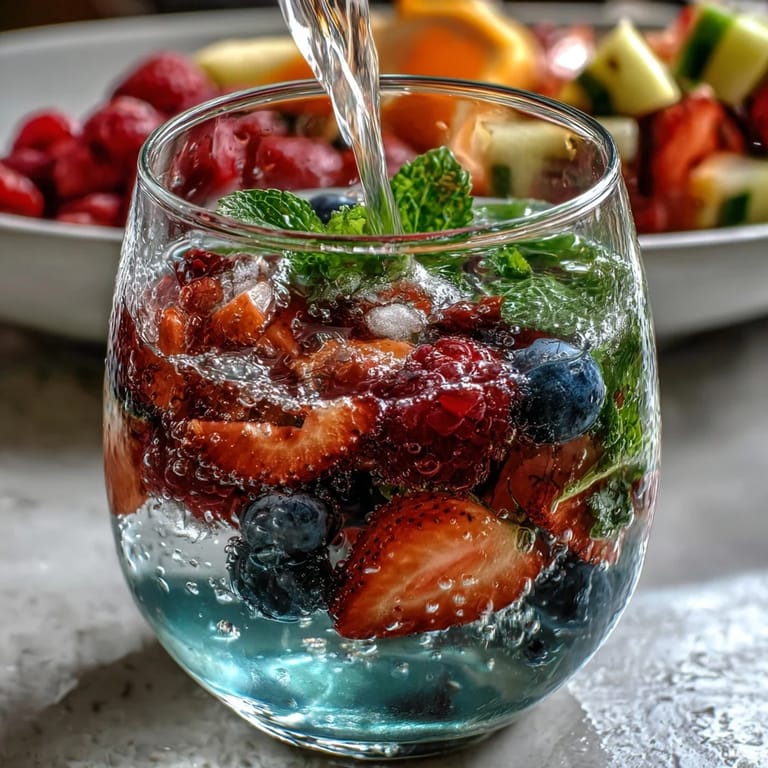 Refreshing lemonade bar featuring vibrant fruit slices, mint, and basil for guests to customize their drinks.